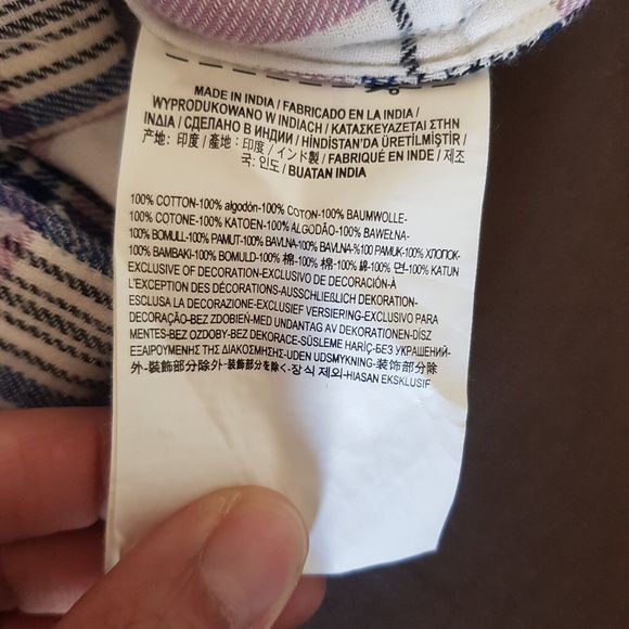 Vans Womens Button Down Shirt Size Small Plaid Crop Rodeo Festival Western - Picture 9 of 12